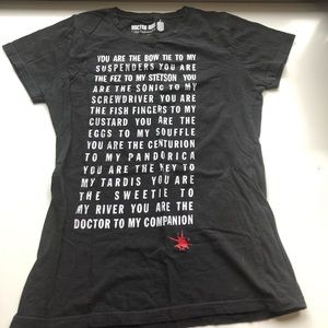 Doctor Who love poem graphic tee